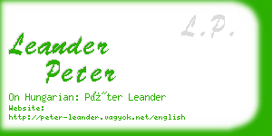 leander peter business card